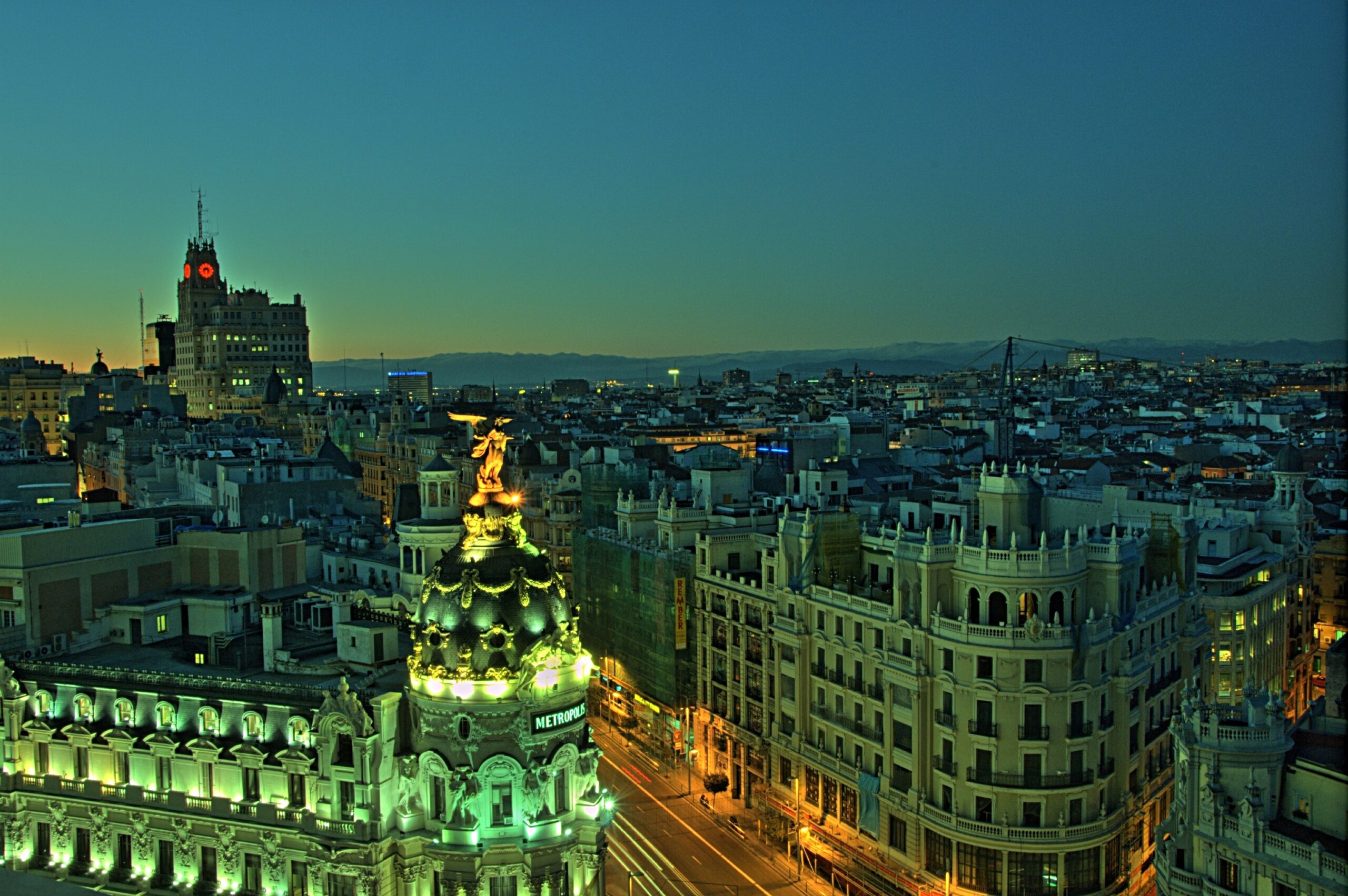 Madrid skyline view, Spain