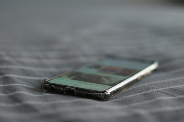 Smartphone lying face down - digital detox