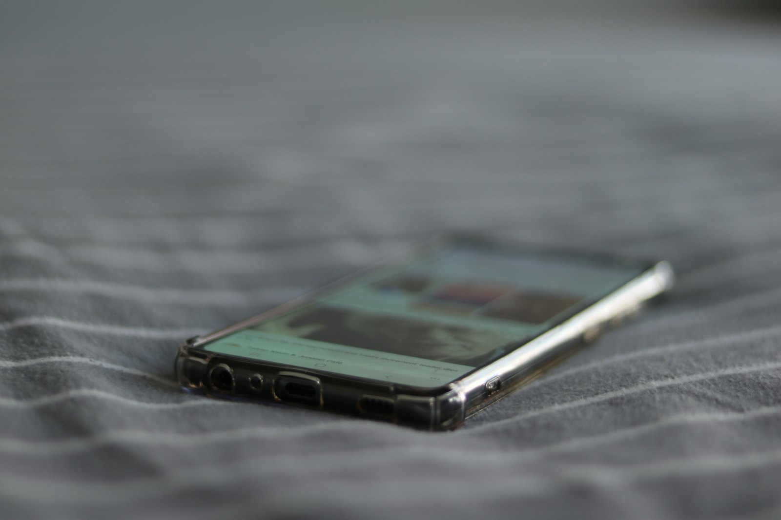 Smartphone lying face down - digital detox